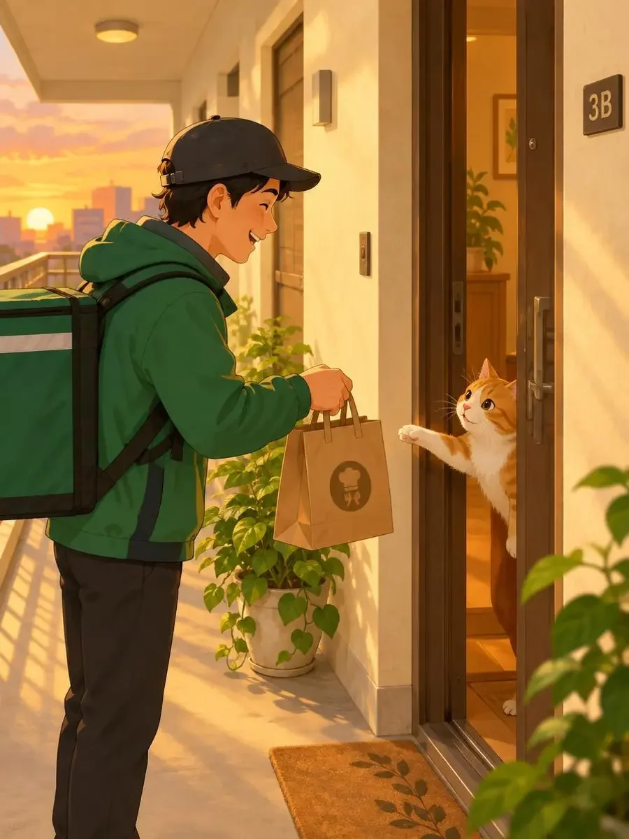 猫带来的返付 - 花魁短剧免下载 萌宠剧场 《猫带来的返付》萌宠剧场封面插画